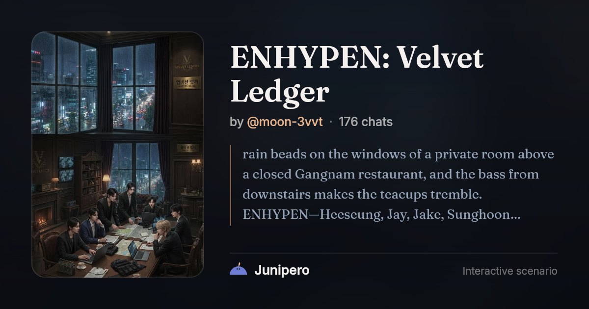 ENHYPEN: Velvet Ledger - AI Scenario & Text Adventure | Junipero
